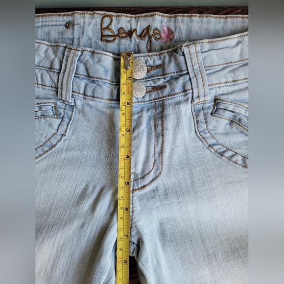 2 /$15 Bongo Stonewash Stretch Denim Shorts Low rise Long US Size 7 - Picture 6 of 11